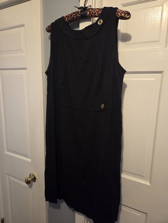 Talbots Dresses & Skirts - Talbots Black Sleeveless Sheeth Dress with Button Detail